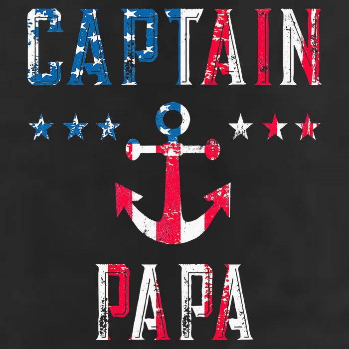 Patriotic C.A.P.T.A.I.N Papa American Superhero Us Flag Golf Towel