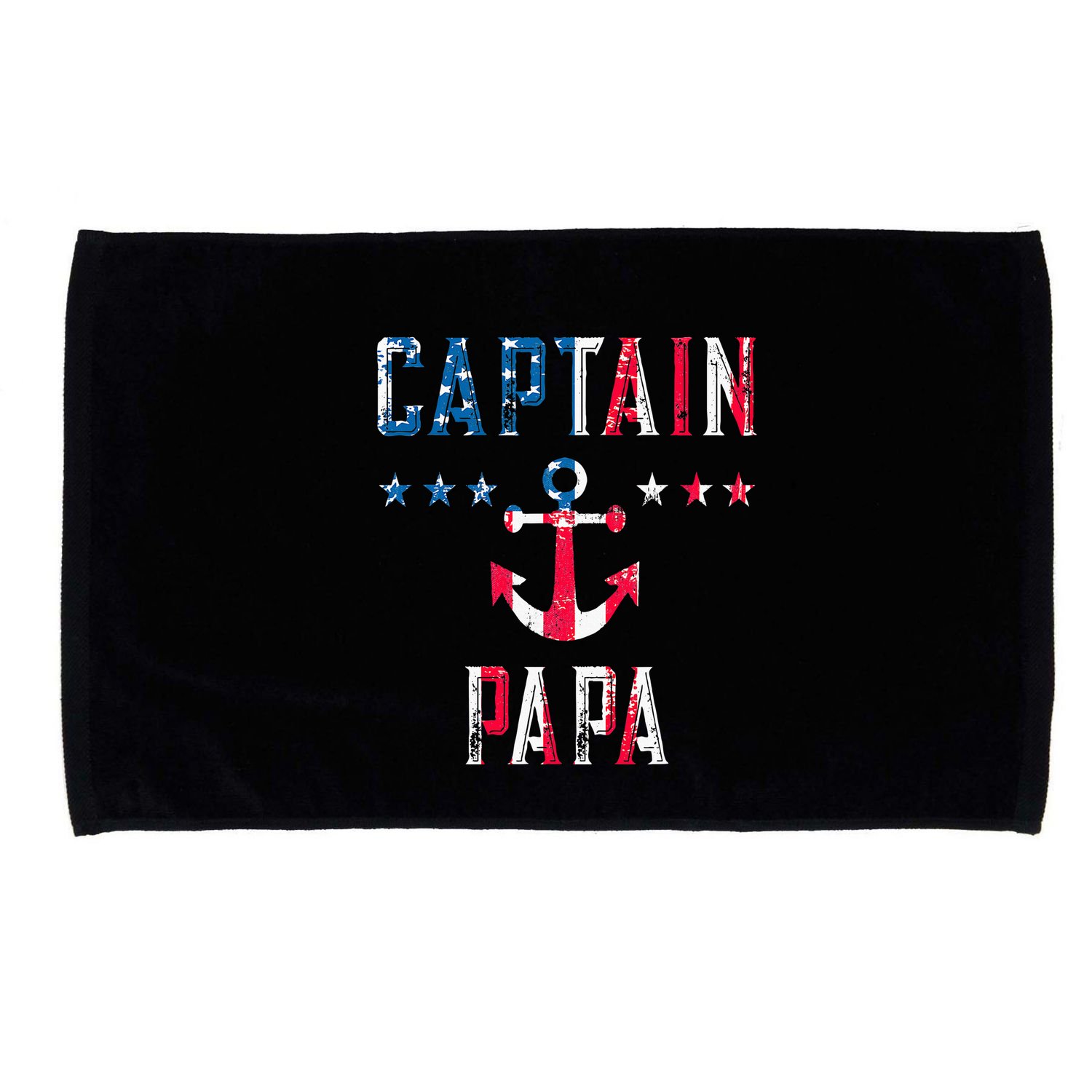 Patriotic C.A.P.T.A.I.N Papa American Superhero Us Flag Microfiber Hand Towel