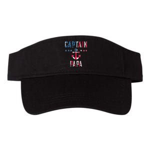 Patriotic C.A.P.T.A.I.N Papa American Superhero Us Flag Valucap Bio-Washed Visor