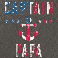 Patriotic C.A.P.T.A.I.N Papa American Superhero Us Flag Cotton Canvas Backpack