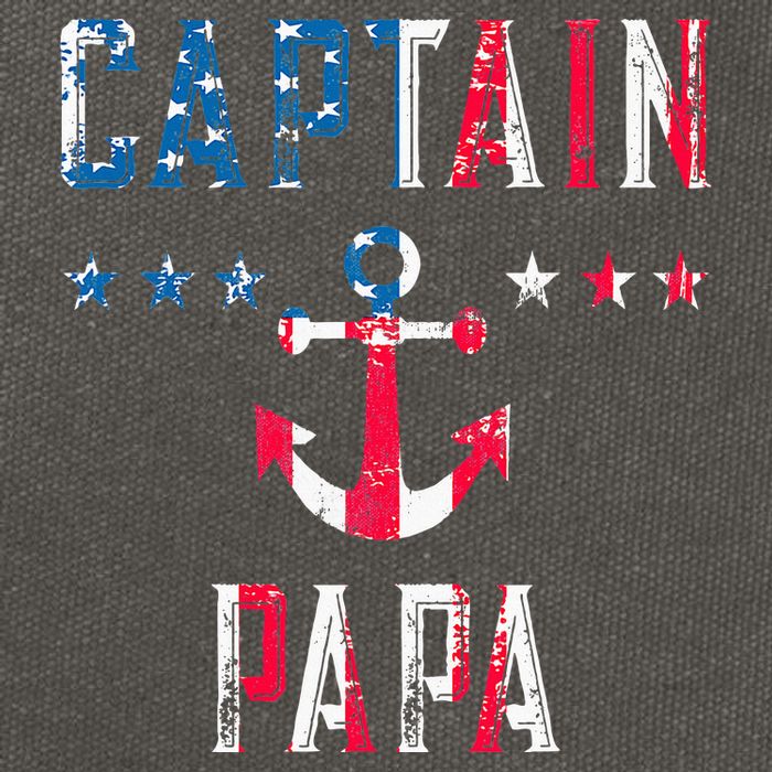 Patriotic C.A.P.T.A.I.N Papa American Superhero Us Flag Cotton Canvas Backpack