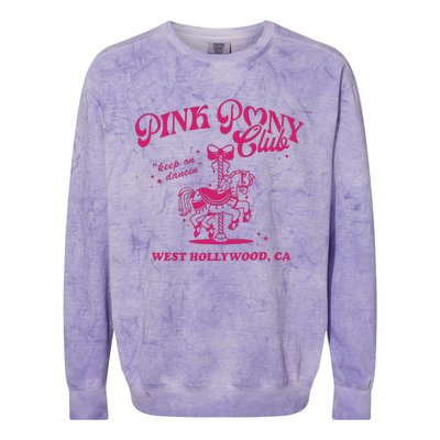 Pony Club Princess Midwest Cowgirl Lesbian Sapphic Colorblast Crewneck Sweatshirt