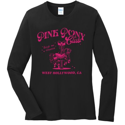 Pony Club Princess Midwest Cowgirl Lesbian Sapphic Ladies Long Sleeve Shirt