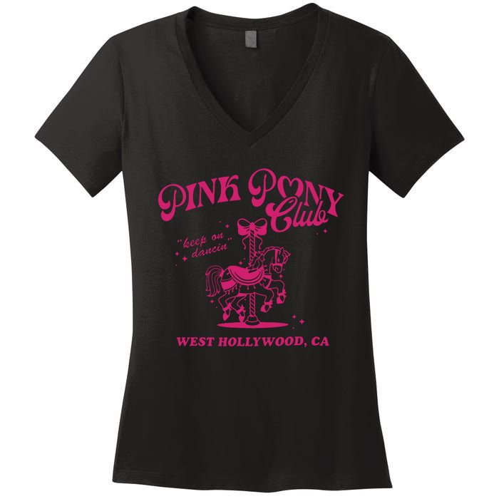 Pony Club Princess Midwest Cowgirl Lesbian Sapphic Women's V-Neck T-Shirt