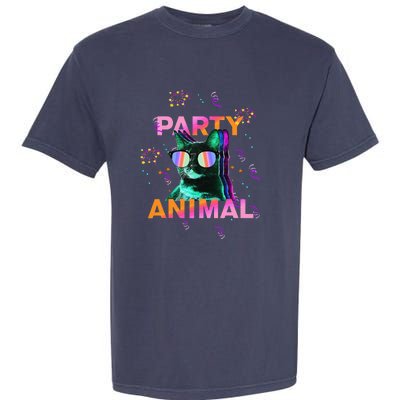 Party Cat Party Animal Colorful Funny Cat Lover Garment-Dyed Heavyweight T-Shirt