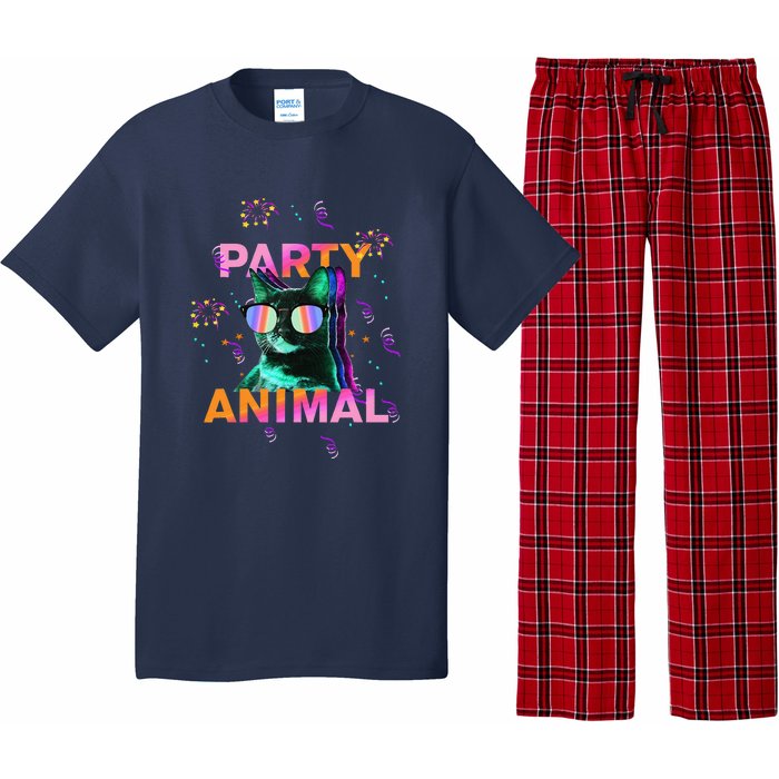 Party Cat Party Animal Colorful Funny Cat Lover Pajama Set