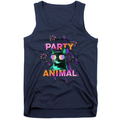 Party Cat Party Animal Colorful Funny Cat Lover Tank Top