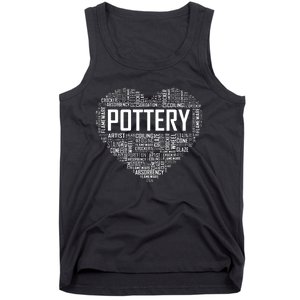 Proud Clay Pottery Heart For Ceramic Artist Tank Top