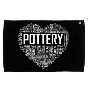 Proud Clay Pottery Heart For Ceramic Artist Grommeted Golf Towel