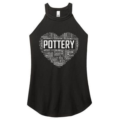 Proud Clay Pottery Heart For Ceramic Artist Women's Perfect Tri Rocker Tank