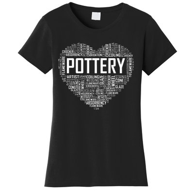 Proud Clay Pottery Heart For Ceramic Artist Women's T-Shirt