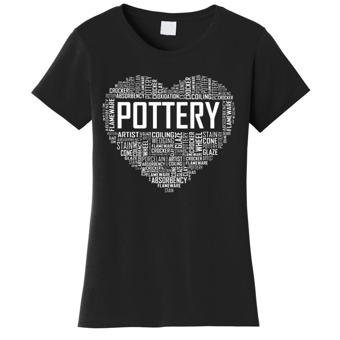 Proud Clay Pottery Heart For Ceramic Artist Women's T-Shirt