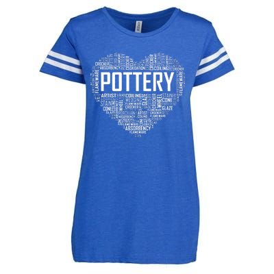 Proud Clay Pottery Heart For Ceramic Artist Enza Ladies Jersey Football T-Shirt