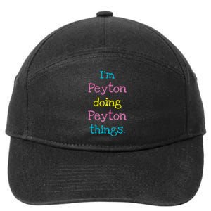 Peyton Cute Personalized TextS Gift Top For Girl 7-Panel Snapback Hat