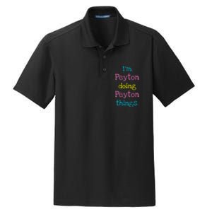 Peyton Cute Personalized TextS Gift Top For Girl Dry Zone Grid Polo