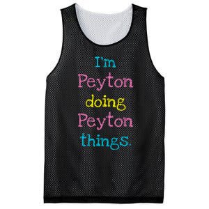 Peyton Cute Personalized TextS Gift Top For Girl Mesh Reversible Basketball Jersey Tank