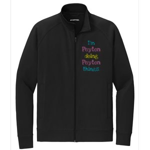 Peyton Cute Personalized TextS Gift Top For Girl Stretch Full-Zip Cadet Jacket