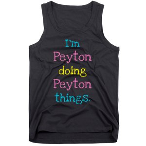 Peyton Cute Personalized TextS Gift Top For Girl Tank Top