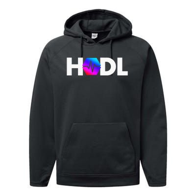 Pulse Chain PLS Hodl Cryptocurrency Crypto Trader Gift Performance Fleece Hoodie