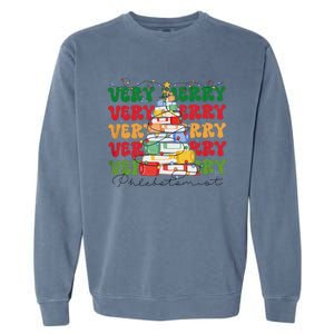 Phlebotomist Christmas Phlebotomy Technician Nursing Xmas Garment-Dyed Sweatshirt