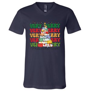 Phlebotomist Christmas Phlebotomy Technician Nursing Xmas V-Neck T-Shirt