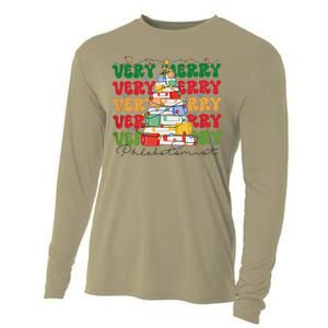 Phlebotomist Christmas Phlebotomy Technician Nursing Xmas Cooling Performance Long Sleeve Crew