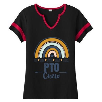 Pto Crew Parent School Volunteer Board Mom Parent Teacher Gift Ladies Halftime Notch Neck Tee