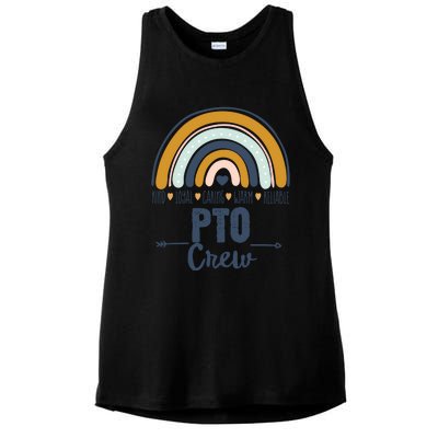 Pto Crew Parent School Volunteer Board Mom Parent Teacher Gift Ladies PosiCharge Tri-Blend Wicking Tank