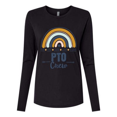 Pto Crew Parent School Volunteer Board Mom Parent Teacher Gift Womens Cotton Relaxed Long Sleeve T-Shirt