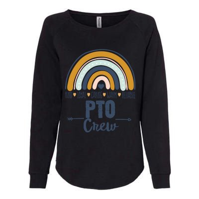 Pto Crew Parent School Volunteer Board Mom Parent Teacher Gift Womens California Wash Sweatshirt