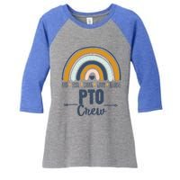 Pto Crew Parent School Volunteer Board Mom Parent Teacher Gift Women's Tri-Blend 3/4-Sleeve Raglan Shirt