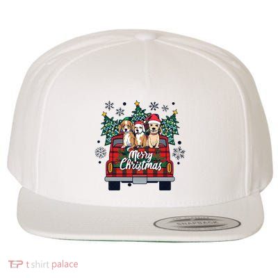 Puppies Christmas Wool Snapback Cap