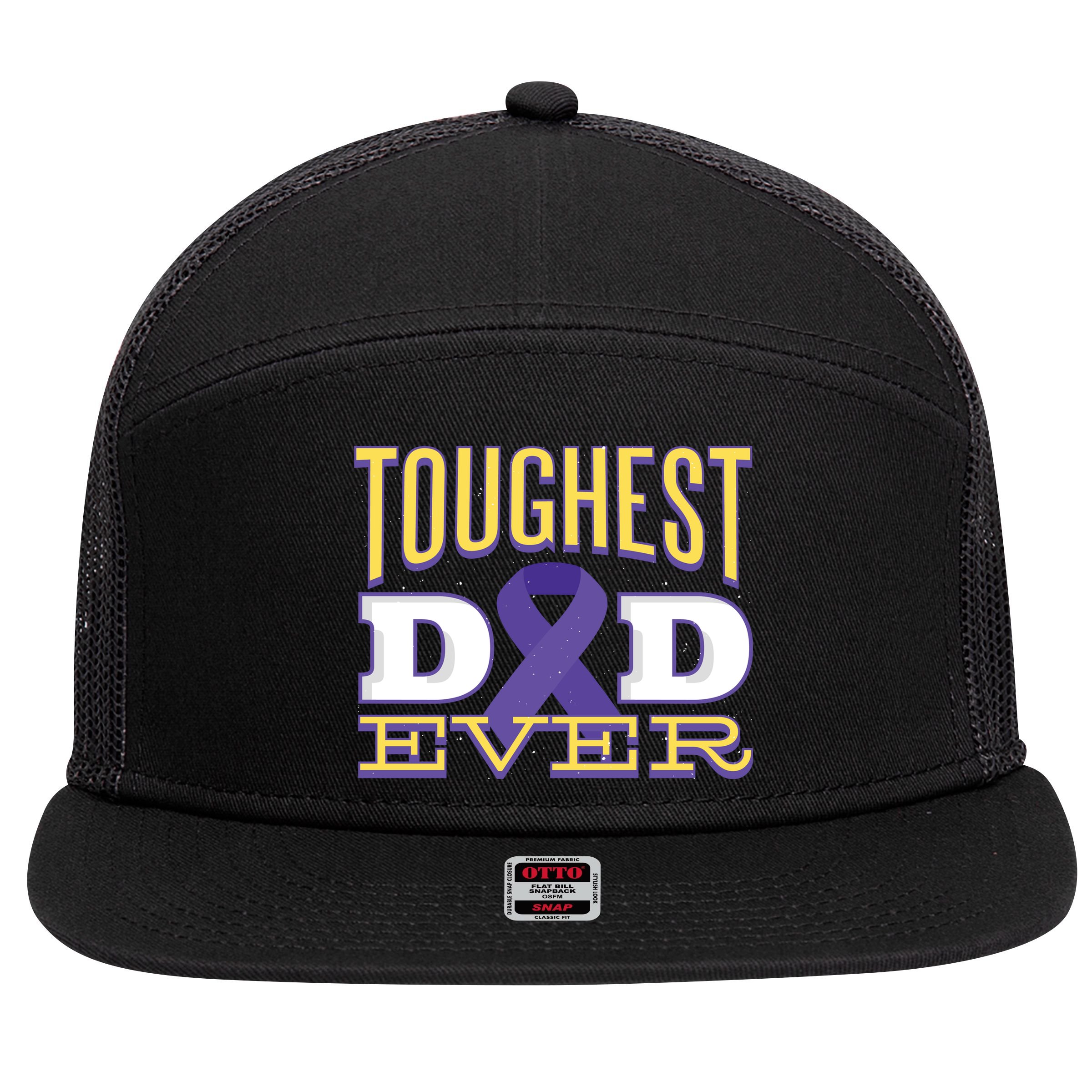 Pancreatic Cancer Awareness 7 Panel Mesh Trucker Snapback Hat