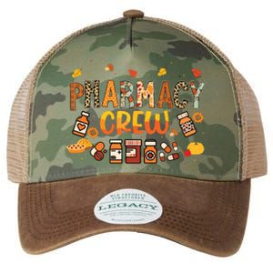 Pharmacy Crew Pharmacist Squad Autumn Fall Leaves Pumpkin Legacy Tie Dye Trucker Hat