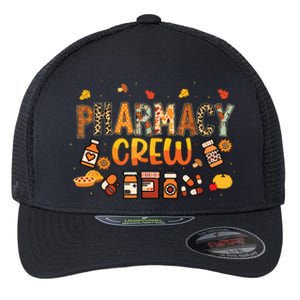 Pharmacy Crew Pharmacist Squad Autumn Fall Leaves Pumpkin Flexfit Unipanel Trucker Cap