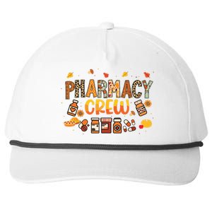 Pharmacy Crew Pharmacist Squad Autumn Fall Leaves Pumpkin Snapback Five-Panel Rope Hat