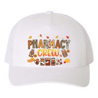 Pharmacy Crew Pharmacist Squad Autumn Fall Leaves Pumpkin Yupoong Adult 5-Panel Trucker Hat