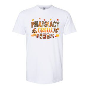 Pharmacy Crew Pharmacist Squad Autumn Fall Leaves Pumpkin Softstyle CVC T-Shirt