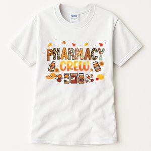 Pharmacy Crew Pharmacist Squad Autumn Fall Leaves Pumpkin Tall T-Shirt