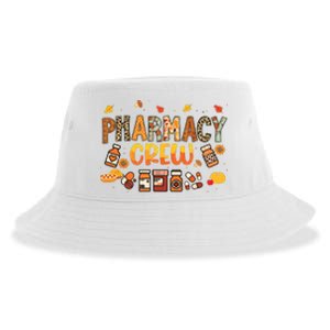 Pharmacy Crew Pharmacist Squad Autumn Fall Leaves Pumpkin Sustainable Bucket Hat