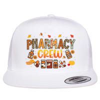 Pharmacy Crew Pharmacist Squad Autumn Fall Leaves Pumpkin Flat Bill Trucker Hat