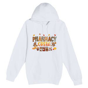 Pharmacy Crew Pharmacist Squad Autumn Fall Leaves Pumpkin Premium Pullover Hoodie