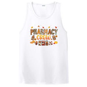 Pharmacy Crew Pharmacist Squad Autumn Fall Leaves Pumpkin PosiCharge Competitor Tank