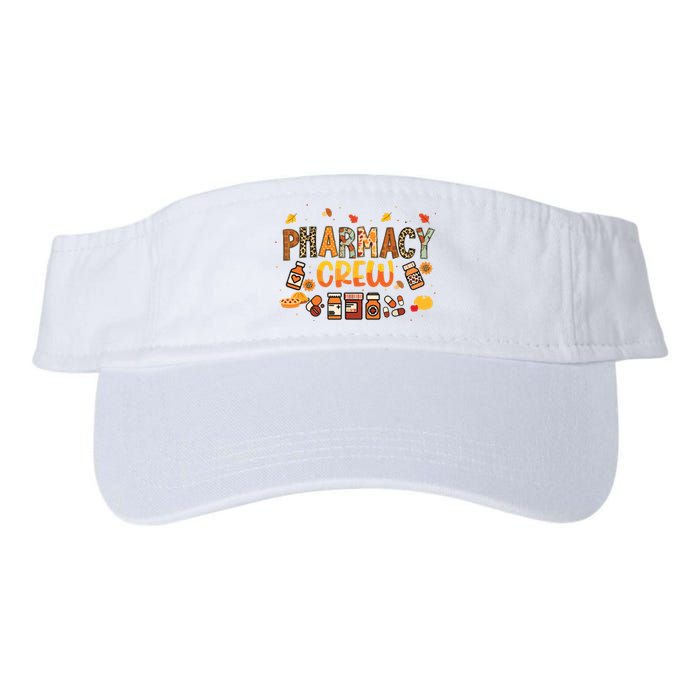 Pharmacy Crew Pharmacist Squad Autumn Fall Leaves Pumpkin Valucap Bio-Washed Visor