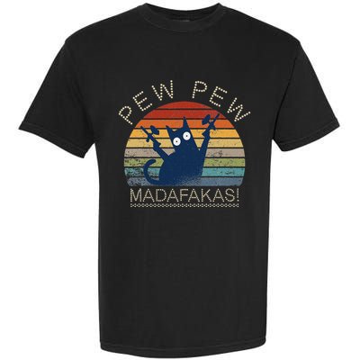Paintball Cat Pew Pew Madafakas Crazy Cat Funny Paintball Garment-Dyed Heavyweight T-Shirt