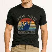 Paintball Cat Pew Pew Madafakas Crazy Cat Funny Paintball Cooling Performance Crew T-Shirt
