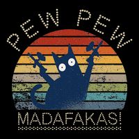 Paintball Cat Pew Pew Madafakas Crazy Cat Funny Paintball 16 in Basic Backpack