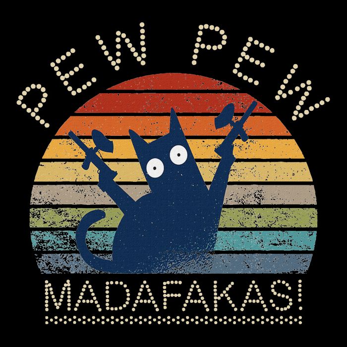 Paintball Cat Pew Pew Madafakas Crazy Cat Funny Paintball 16 in Basic Backpack