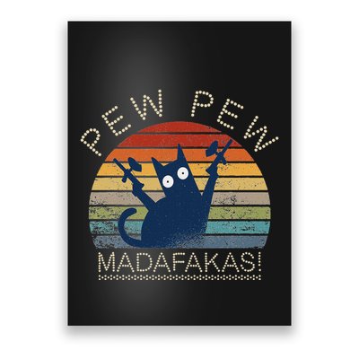 Paintball Cat Pew Pew Madafakas Crazy Cat Funny Paintball Poster
