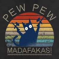 Paintball Cat Pew Pew Madafakas Crazy Cat Funny Paintball Golf Towel